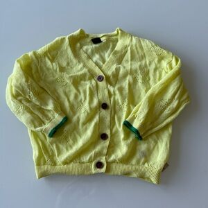 Yellow Kids Cardigan Sweater